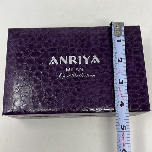 ANRIYA MILAN PURPLE OPAL COLLECTION WATCH BRACELET EARRINGS NECKLACE - Picture 3 of 12